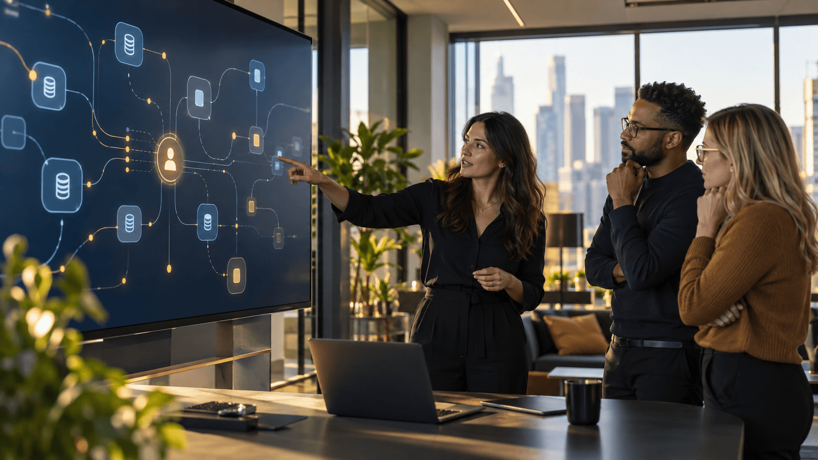 CRM and marketing operations team planning connected data flows