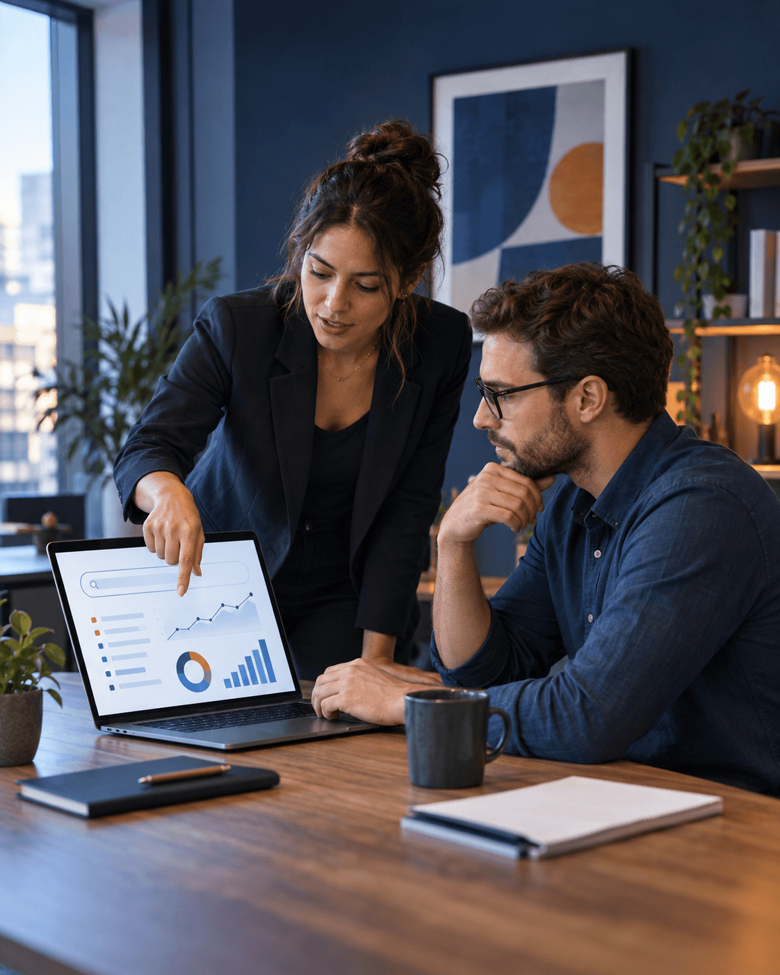 B2B paid search specialists reviewing campaign intent and conversion signals
